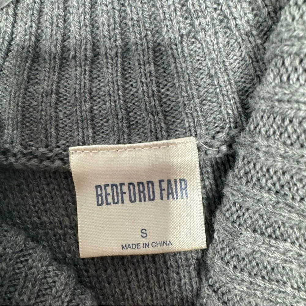 Bedford Fair color block sweater size small Gray - Image 2
