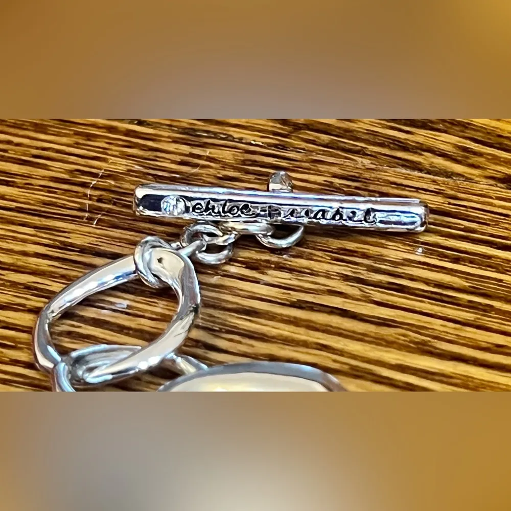 Chloe & Isabel Bracelet, Silver Tones, hammered silver look - Image 2