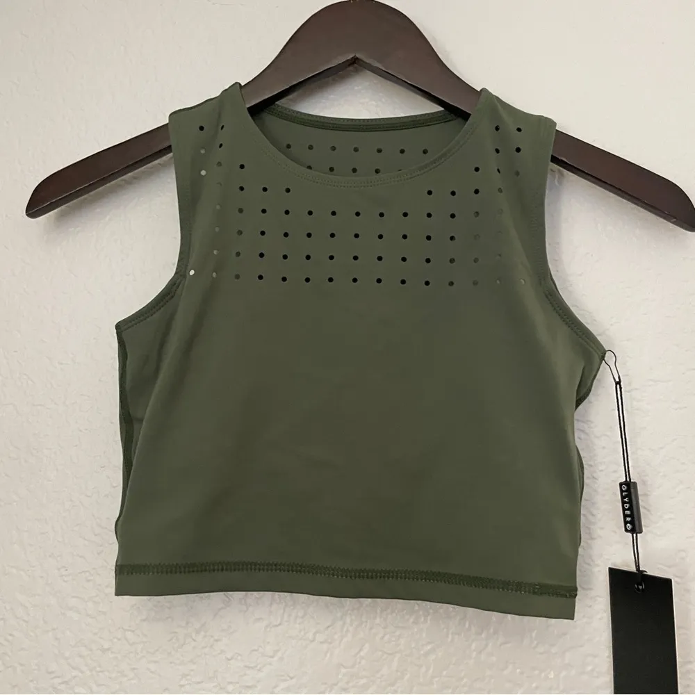 NWT GLYDER Mood Sports Bra Olive X-Small - Image 6