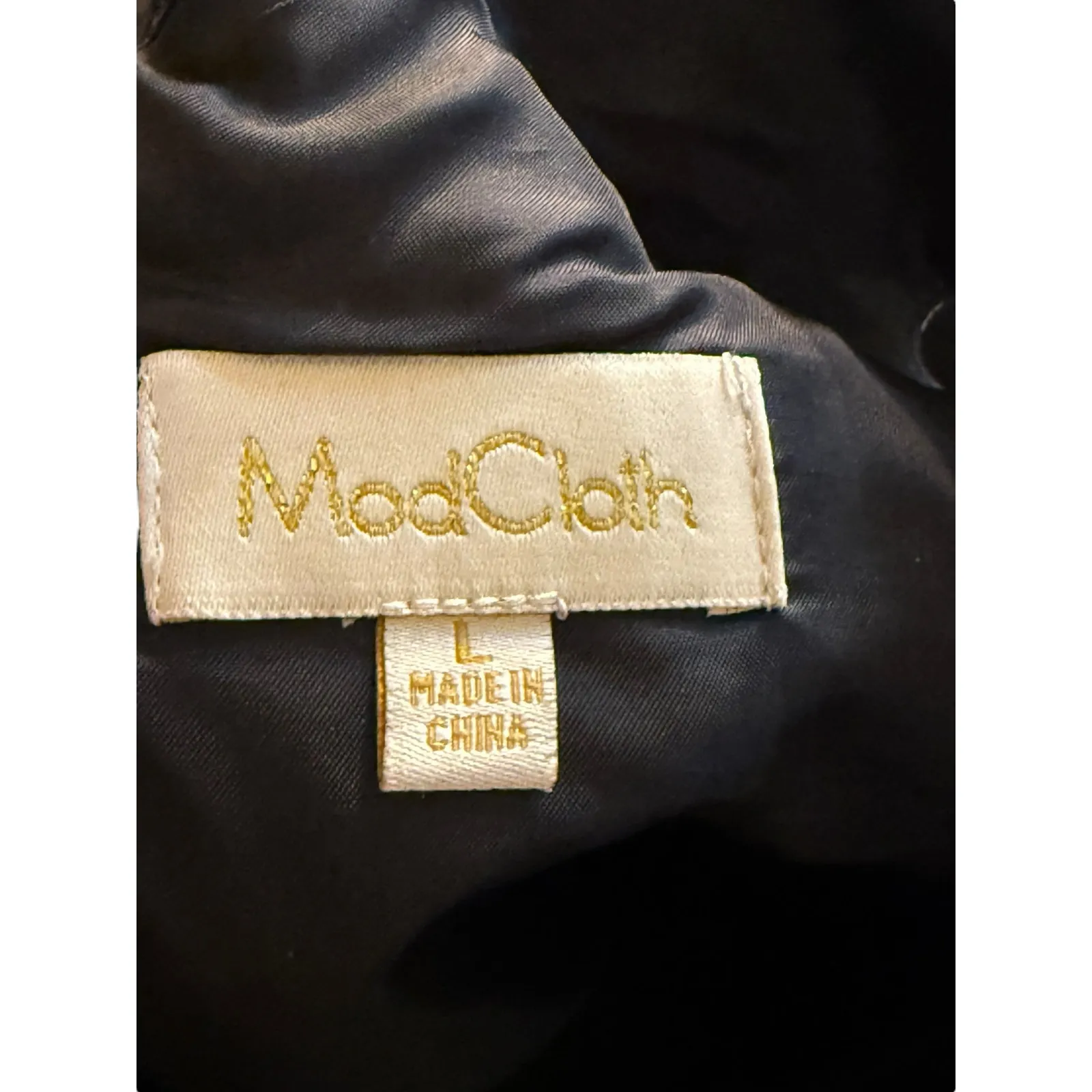 Mod Cloth Black and Gold Sleeveless Fit & Flare Dress Size Large - Image 7