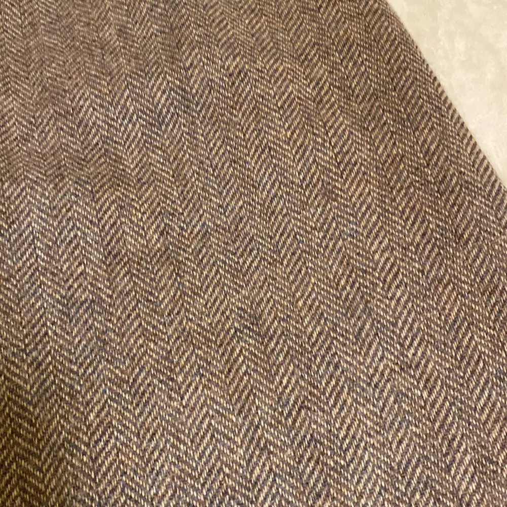 Vintage David Brooks brown herringbone wool skirt size 8 - Image 3