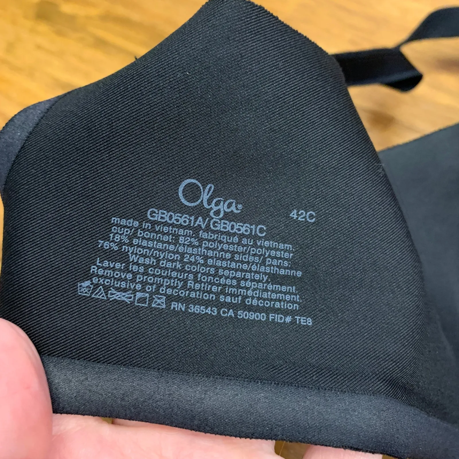 Olga Black Full Coverage Underwire Bra Comfortable Everyday Lingerie 42C GB0561A Size undefined - Image 4