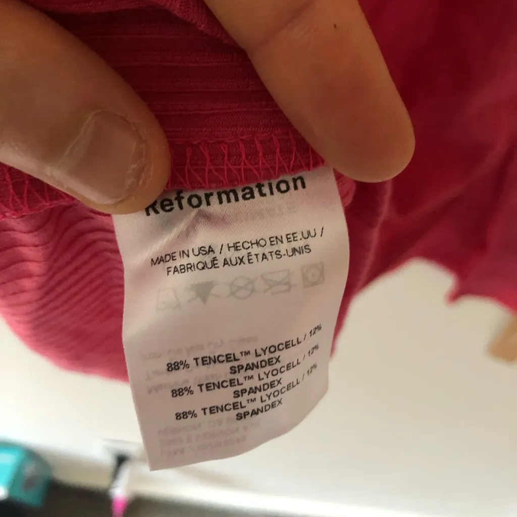 NWT Reformation Skyler Knit Sleeveless Mini Dress in Snapdragon Pink Size Small - Image 10