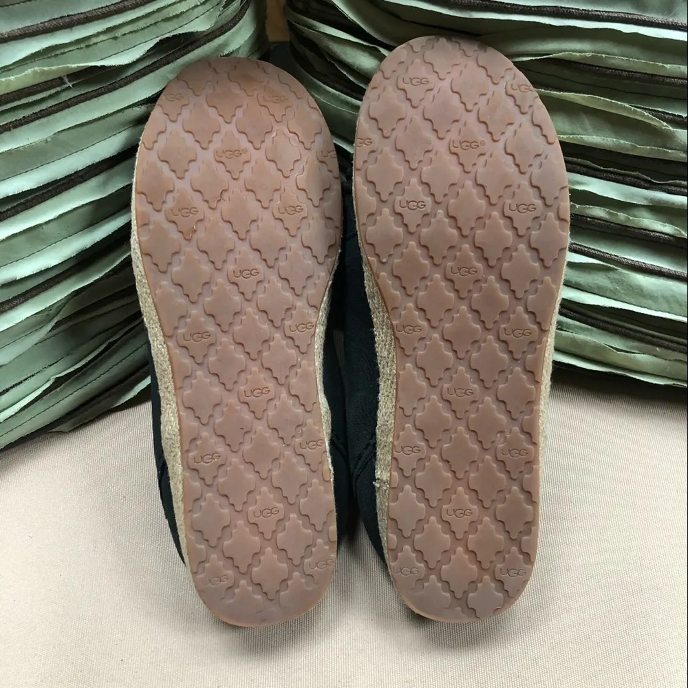 Ugg Australia Marrah Black Leather Moccasins‎ 7.5 - Image 9