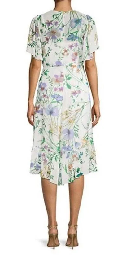 NWT  floral high-low faux wrap dress - Image 2