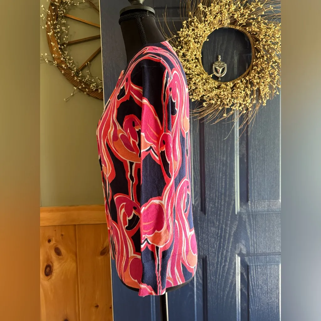 crown & ivy Flamingo Button Cardigan size S - Image 4