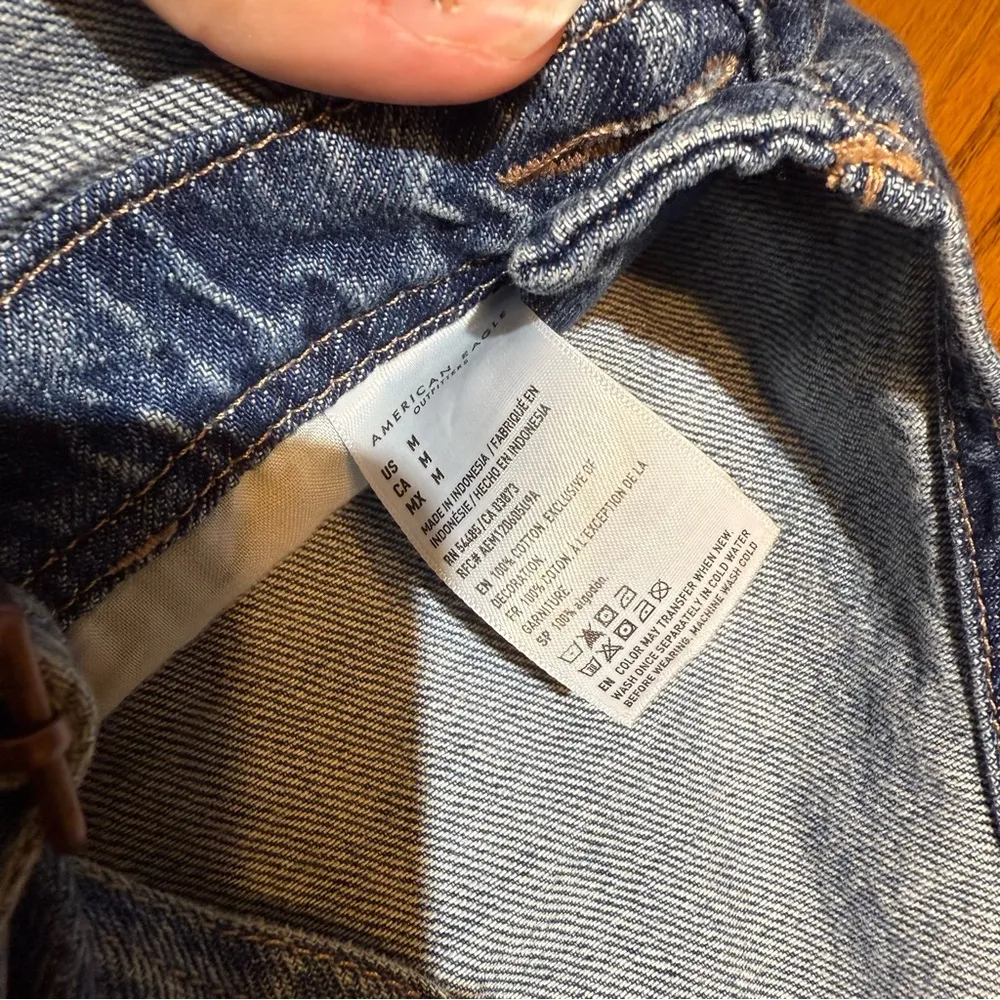 American Eagle Denim Overall Shorts Size Medium - Image 3