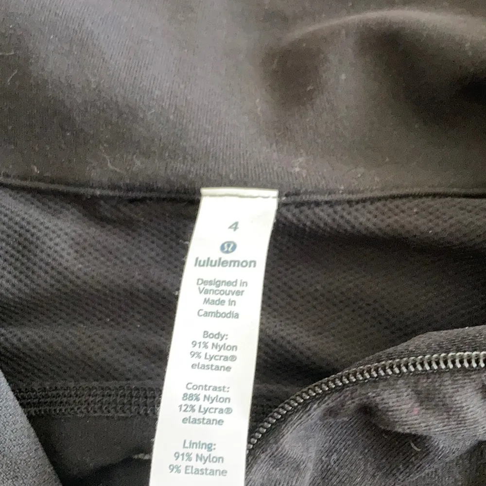 Lululemon Base Runner 1/2 Half Zip Pullover Sweater Black Size 4 OG Rulu VEUC - Image 10
