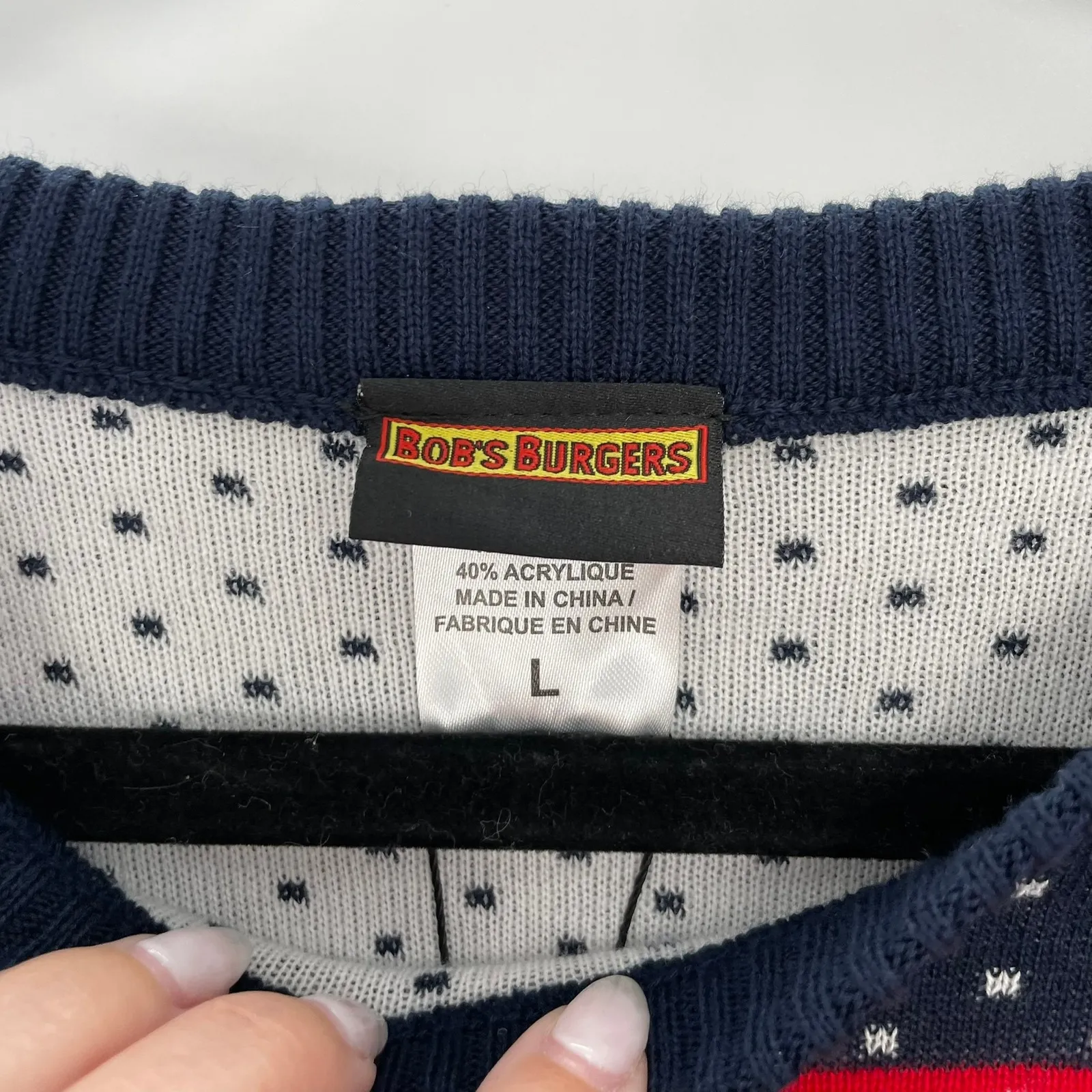 Bob's Burgers Women's Tina All I Want For Xmas Butts Ugly Christmas Sweater L Blue Size L - Image 10