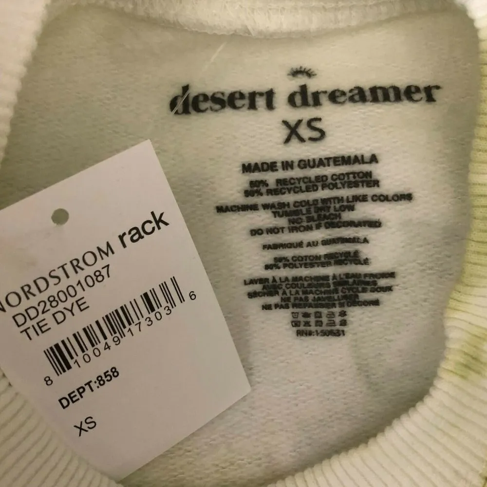 Desert Dreamer Womens Sweatshirt Crew Neck Every Vote Matters Tie Dye Green XS - Image 3