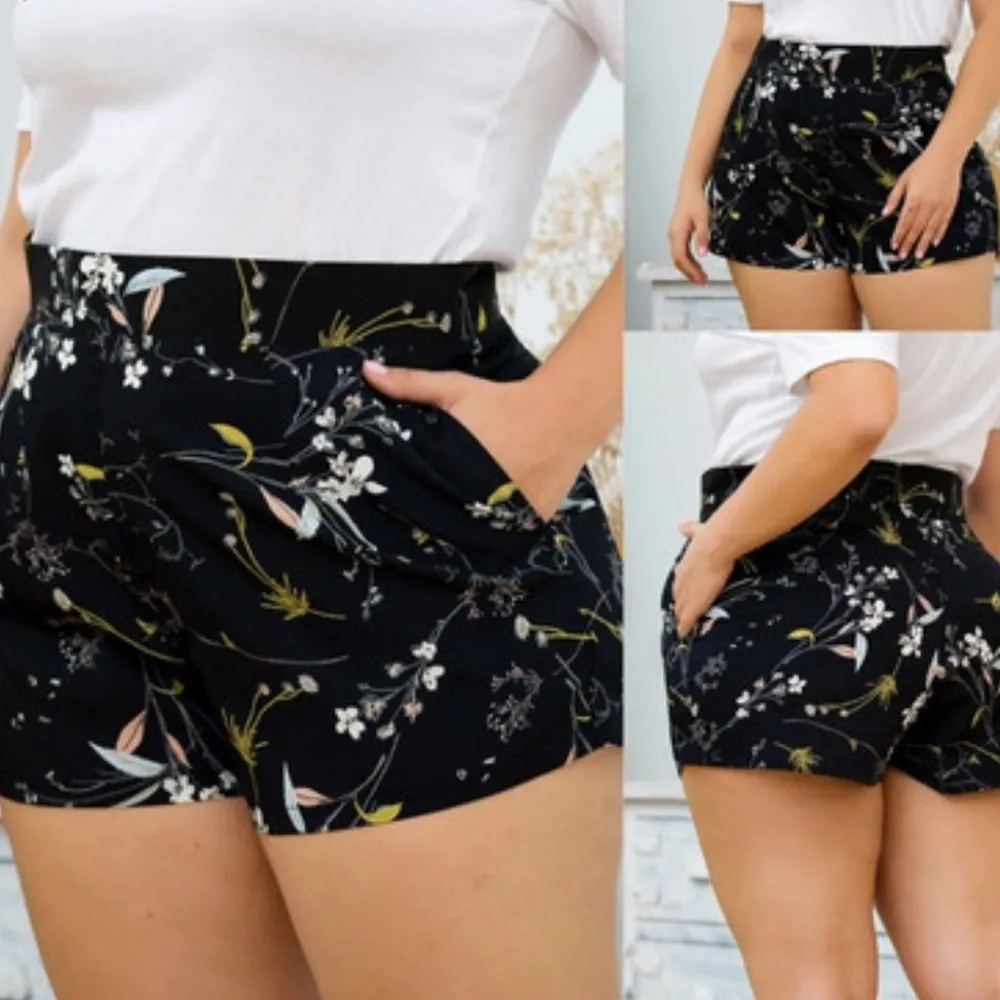 Luvalot | High Waisted Floral Shorts - Image 2