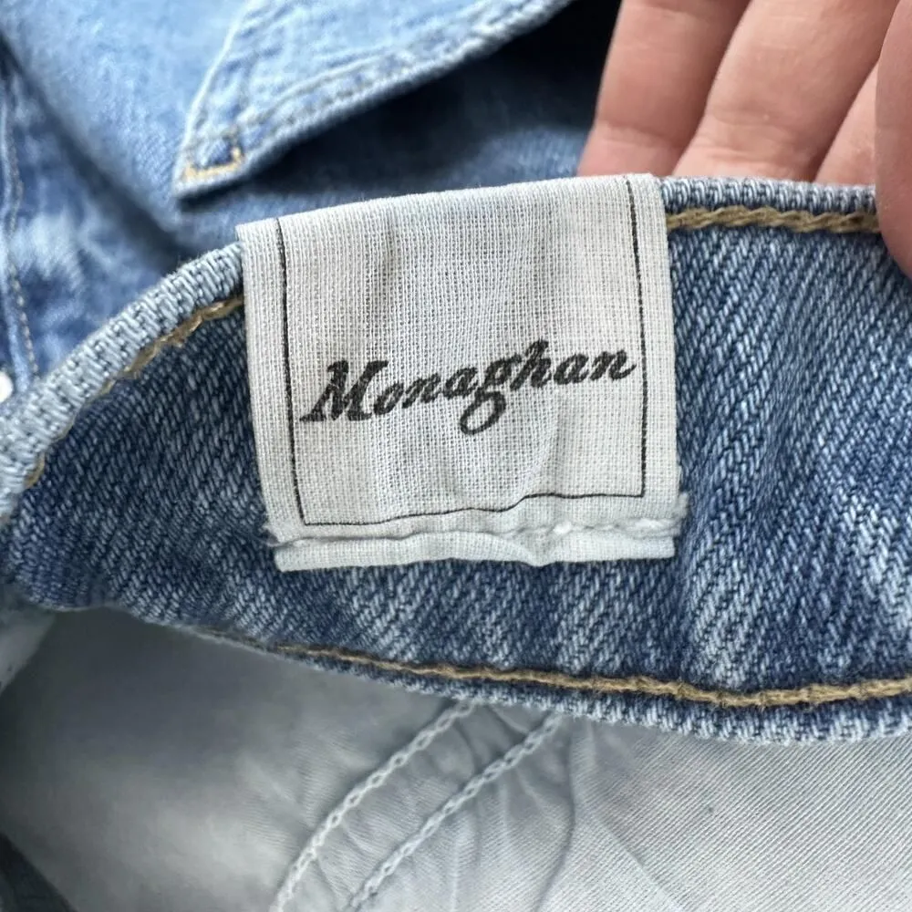 Frank & Eileen Jeans Womens 30 Blue Monaghan High Rise Straight Distressed Crop - Image 8