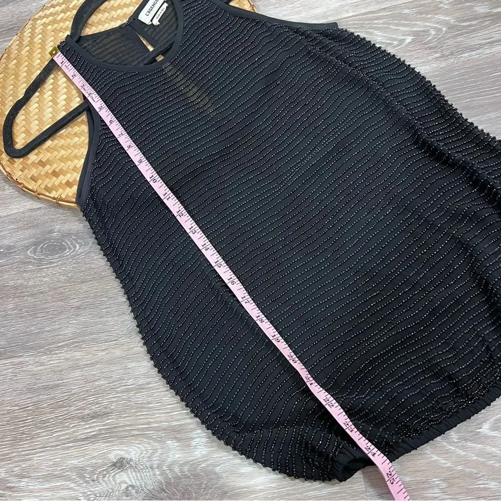 La’gence‎ black beaded sleeveless blouse - Image 6