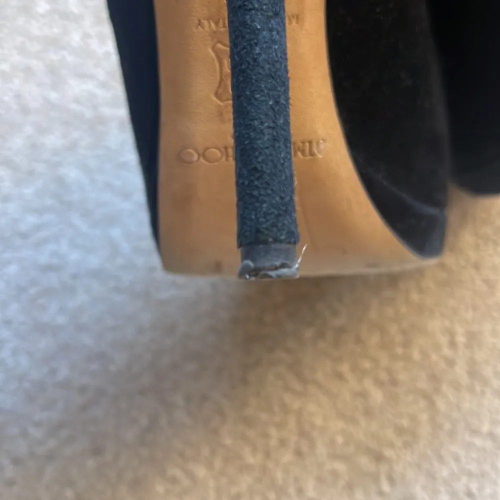 Jimmy Choo suede peep-toe platform heeled booties - Image 5