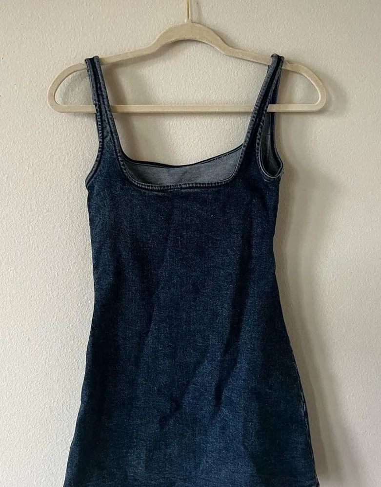 Stylish Denim Cutout Dress - Image 3