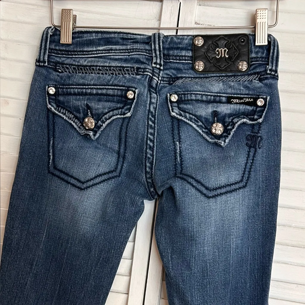 Miss Me blue jeans Waist Size 25 JP55128SK-3 Skinny stretch womens juniors - Image 5