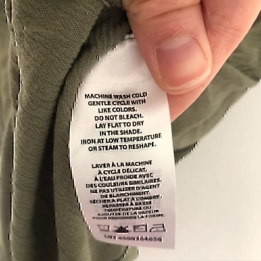 Buffalo David Bitton  V-Neck Short Cap Sleeve Top Solid Olive Green Boho Small S - Image 8