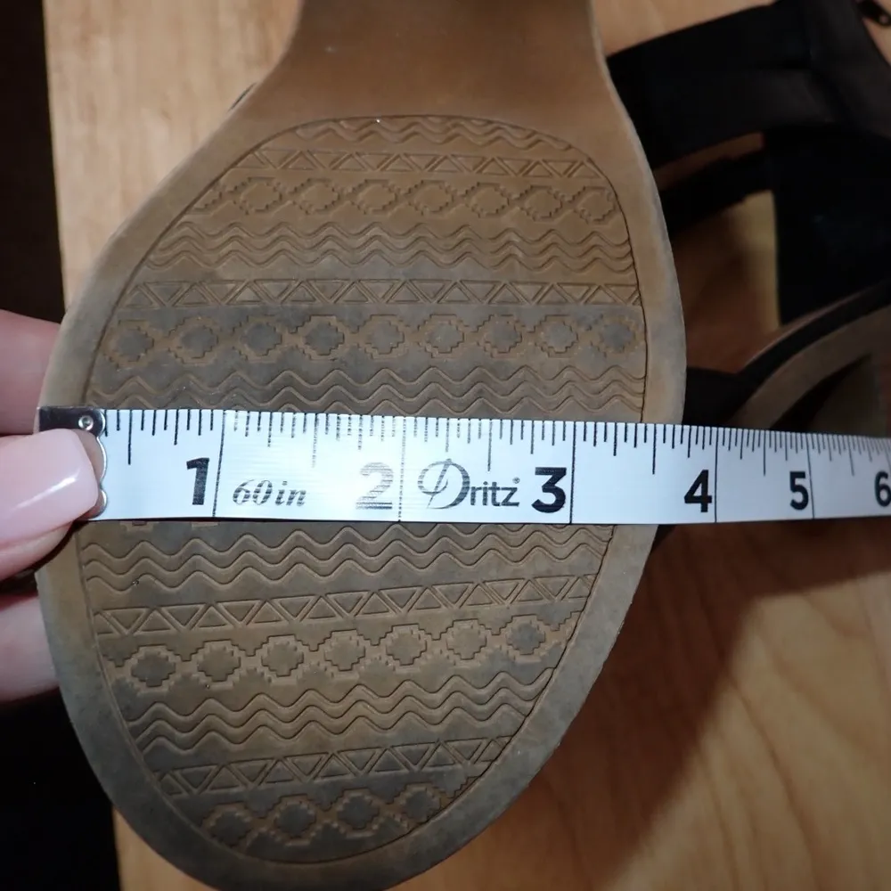 Maurices Womens Zipper Block Heel Ankle Strap Open Toe Sandals Black - Image 11