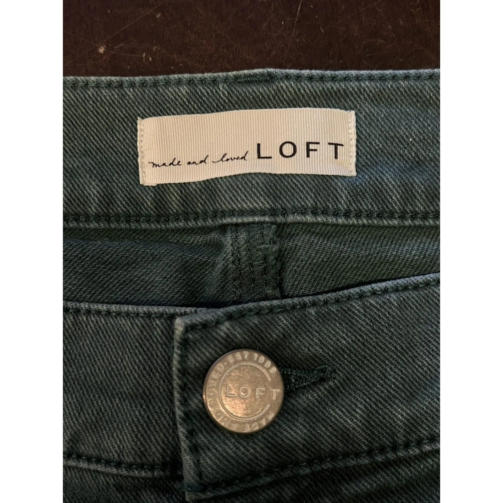 LOFT Shorts Womens 8 29 Blue Denim Raw Hem Cutoff Casual Summer Stretch - Image 3