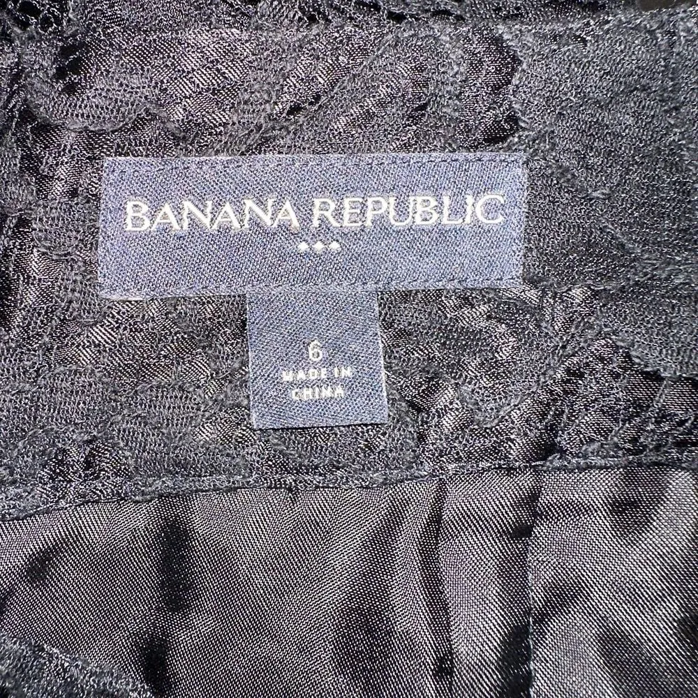 Banana Republic Skirt Womens‎ Size 6 Black Lace Overlay Straight Pencil Skirt - Image 4