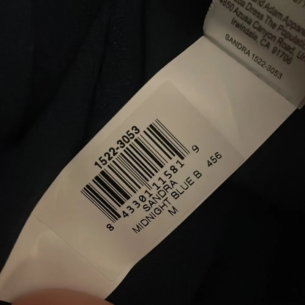 NWT  Sandra Plunging V Neck Gown Dress New Formal Navy Blue - Image 8