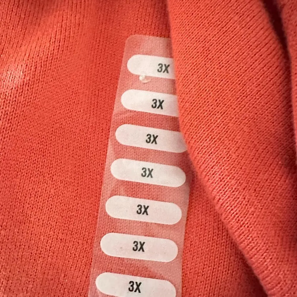 Studio Works Cardigan Sweater Womens 3X Rust Orange Full Zip Cotton Fall Autumn - Image 5