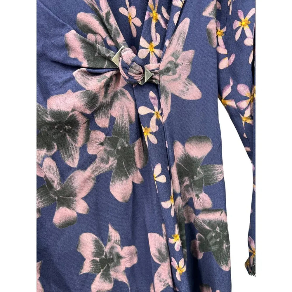 Rag & Bone 0/ XS Odette Dress Long Wrap Midi Floral Long Sleeve Women's REVOLVE - Image 4