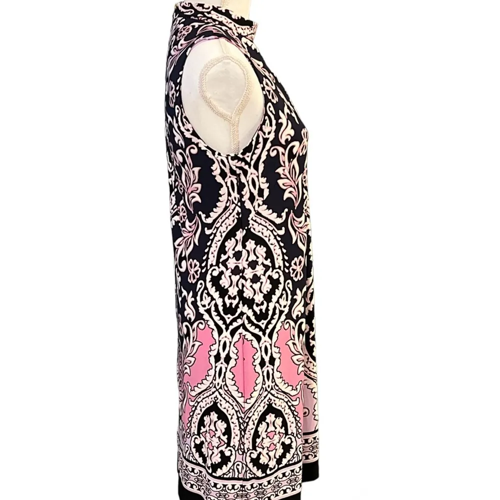 Just…Taylor Sleeveless Sheath Dress Navy/Pink/Purple Size 6 Blue - Image 3