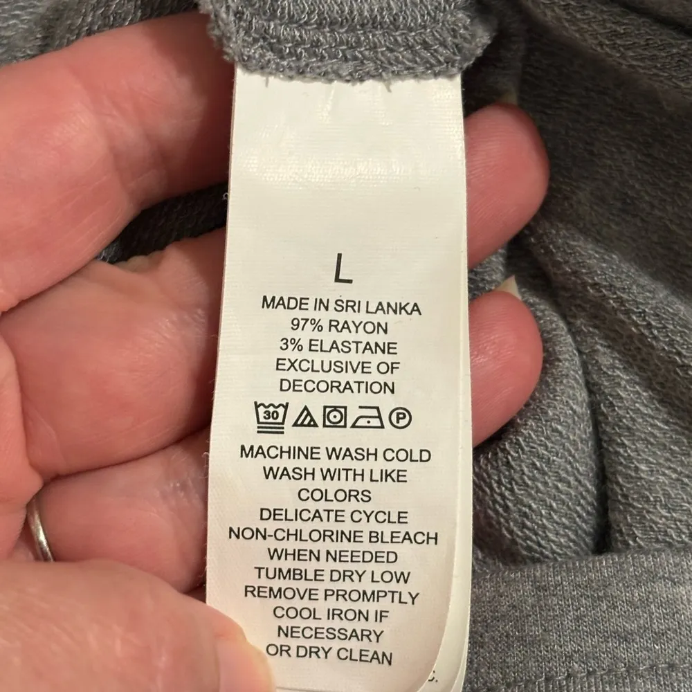 Kate Spade grey cuffed lounge pant size Large - Image 7