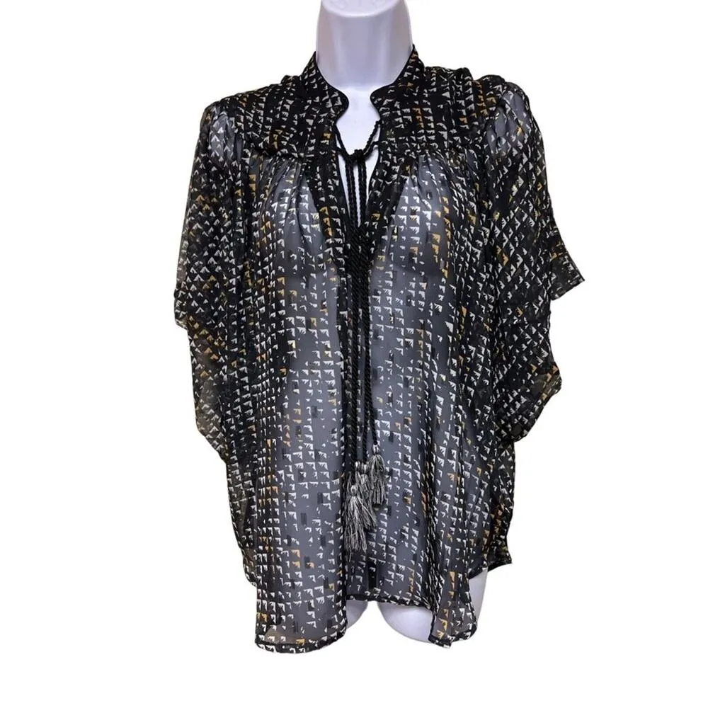 Badgley Mischka NWT printed blouse in size XS - Image 2