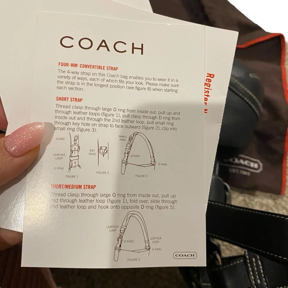 Coach Convertible Soho Slim Buckle Shoulder Bag‎ Black Soft Leather Duffel New - Image 12