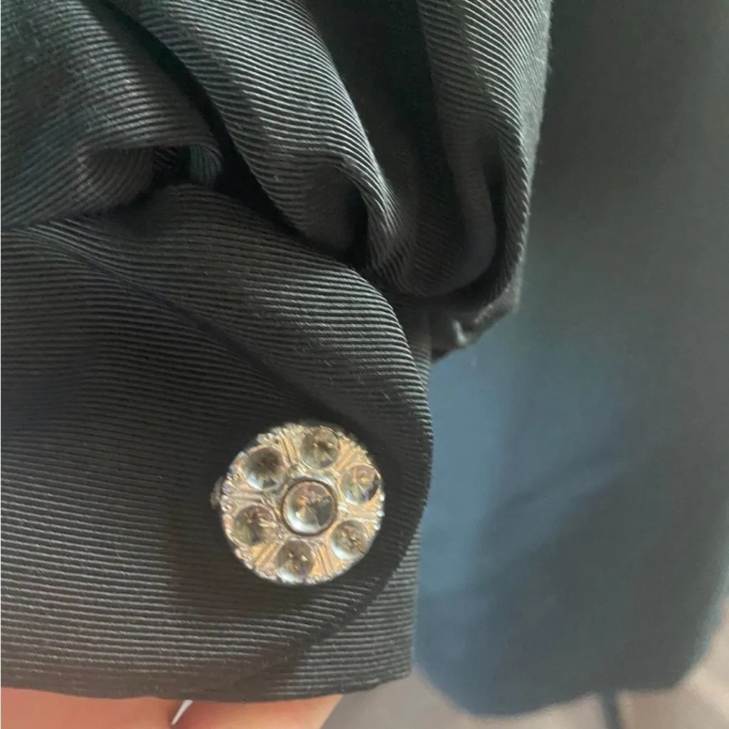 Vintage trench coat/ swing jacket handmade Black Size undefined - Image 4