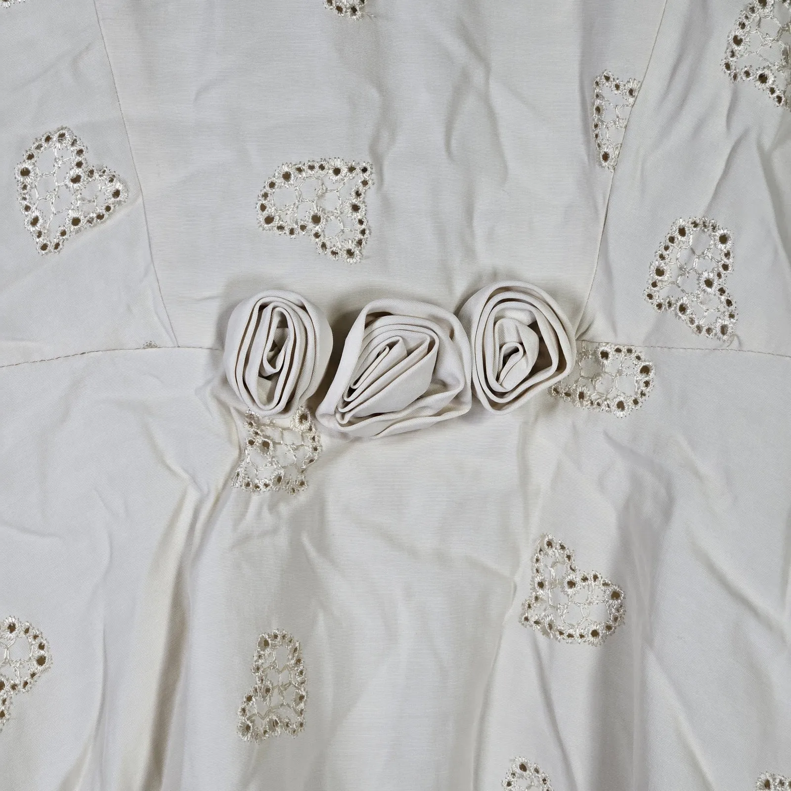 Vintage Wild Rose Petite Blazer Jacket with Heart Cut Outs‎ Back Rose Detail 8 - Image 4