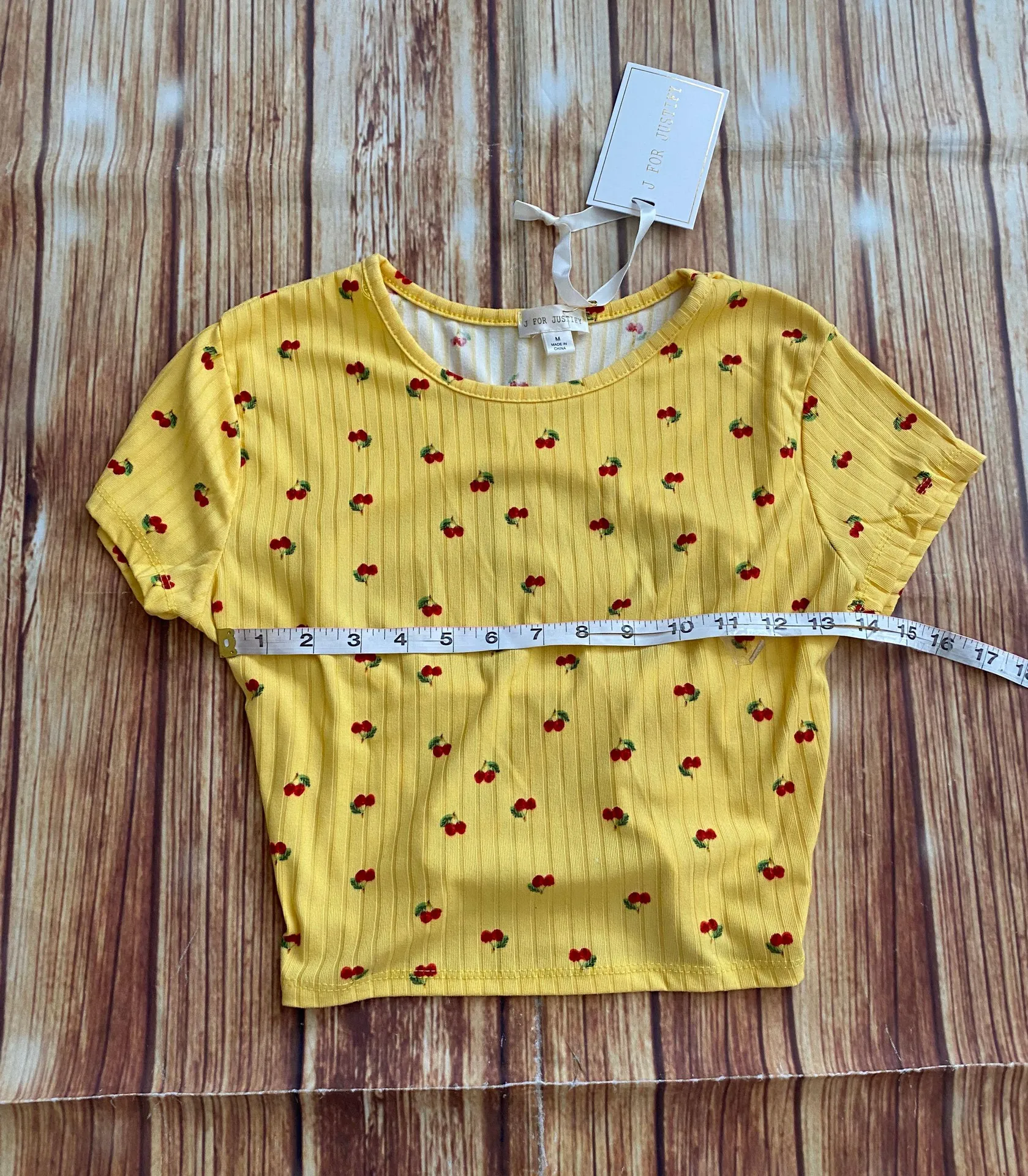 J for Justify Lace-Up Backless Cropped Top Sz M - Image 8