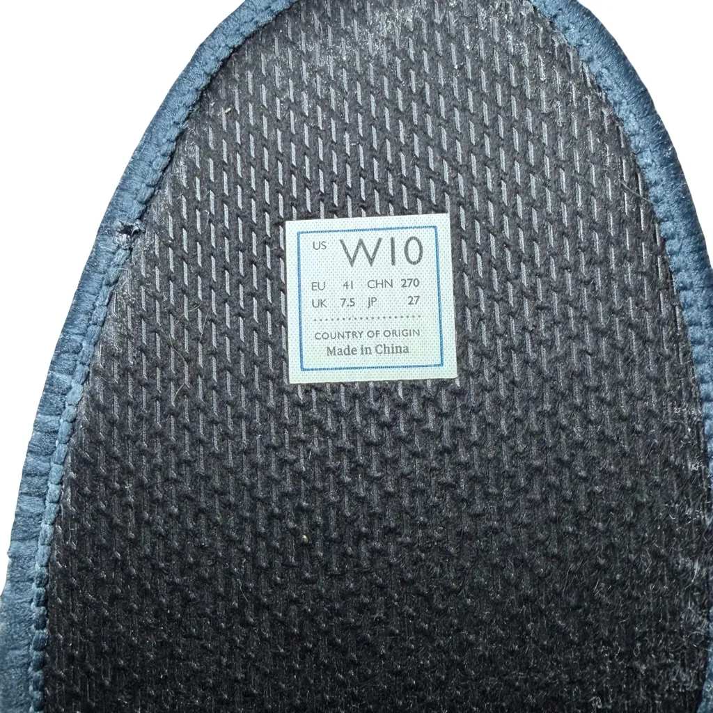 Rothy's The RS01 Knit Slip On Sneakers Women's Size 10 Black White Blue - Image 6