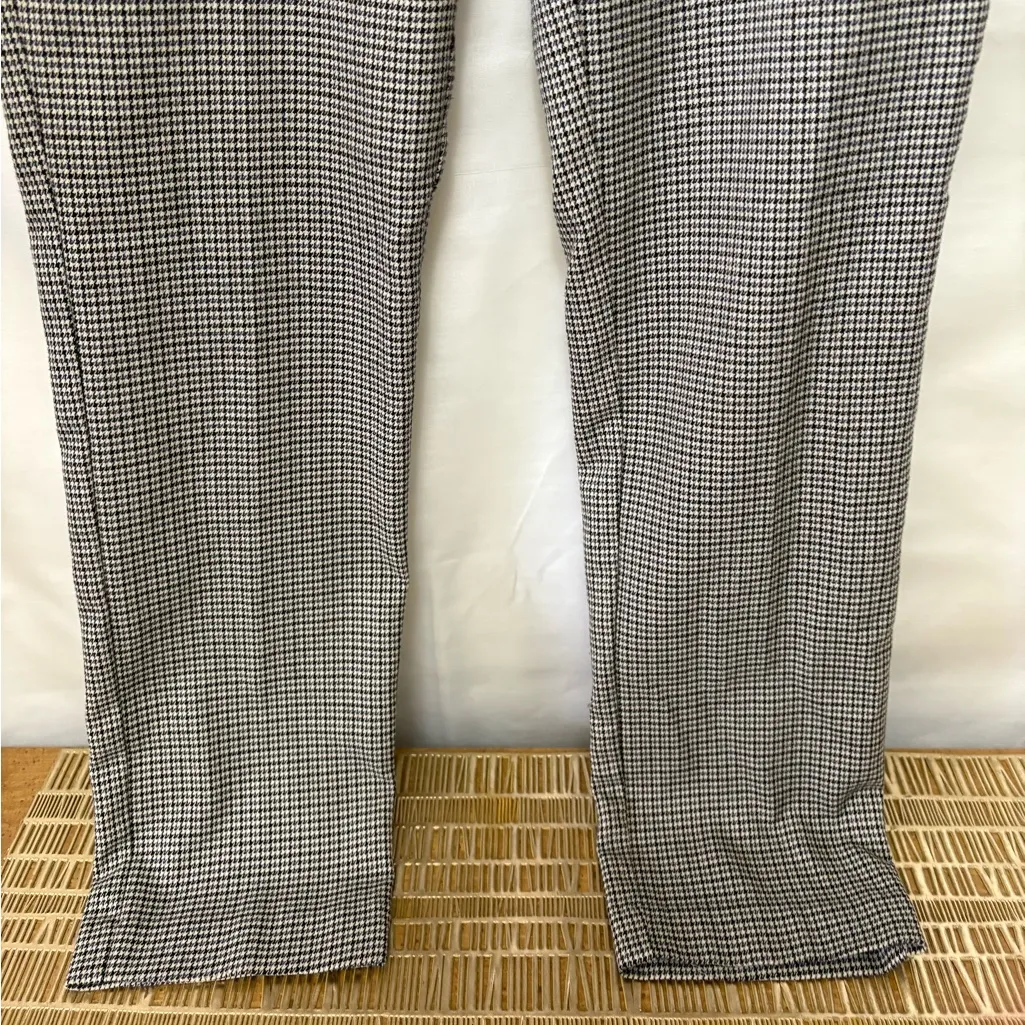 ZARA  Basic Houndstooth Black White Pants Ruffle Pockets‎ Size Small - Image 3