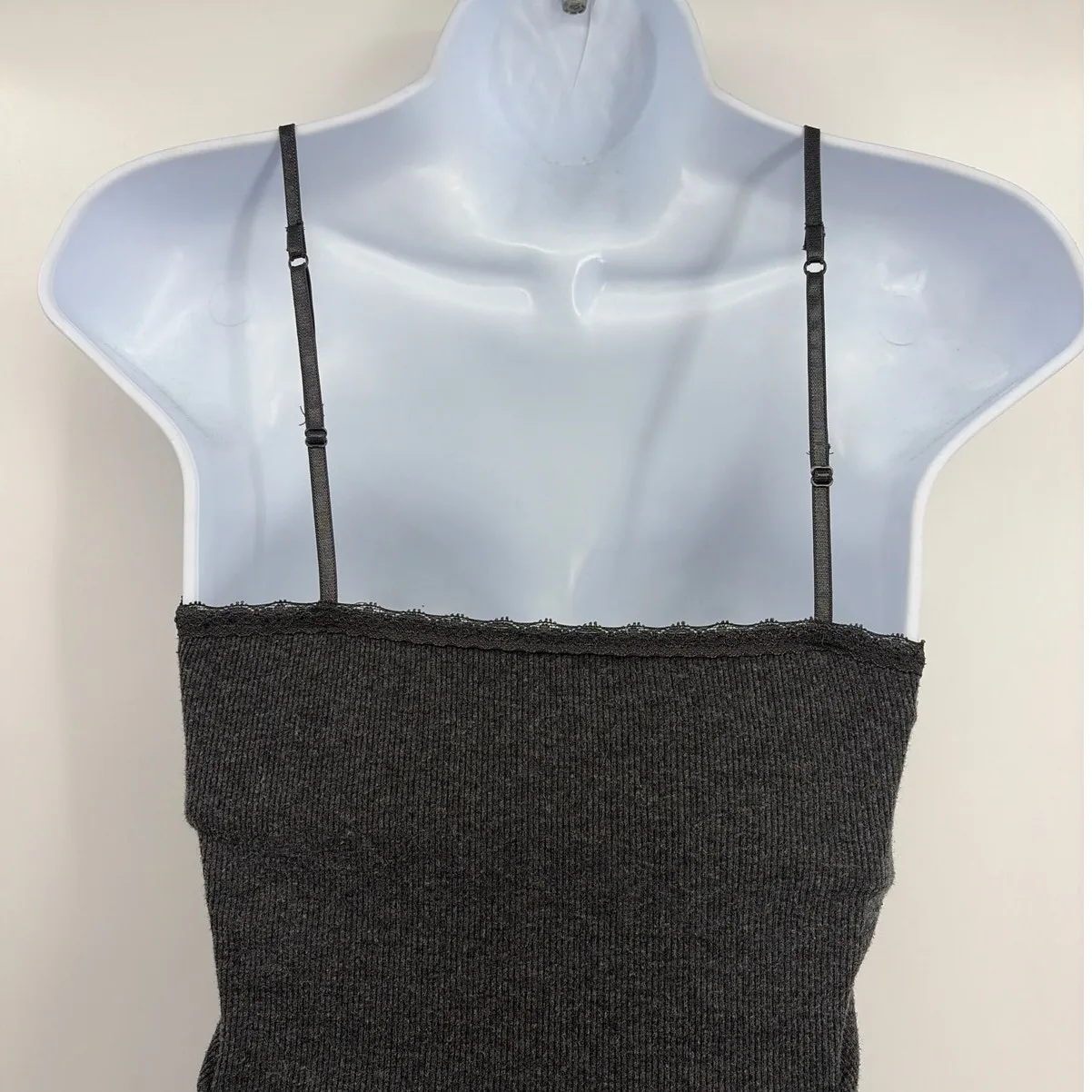 Y2K Aeropostale Ribbed Lace Trim Cami Top Sz S Coquette Bella Fairy Grunge - Image 7