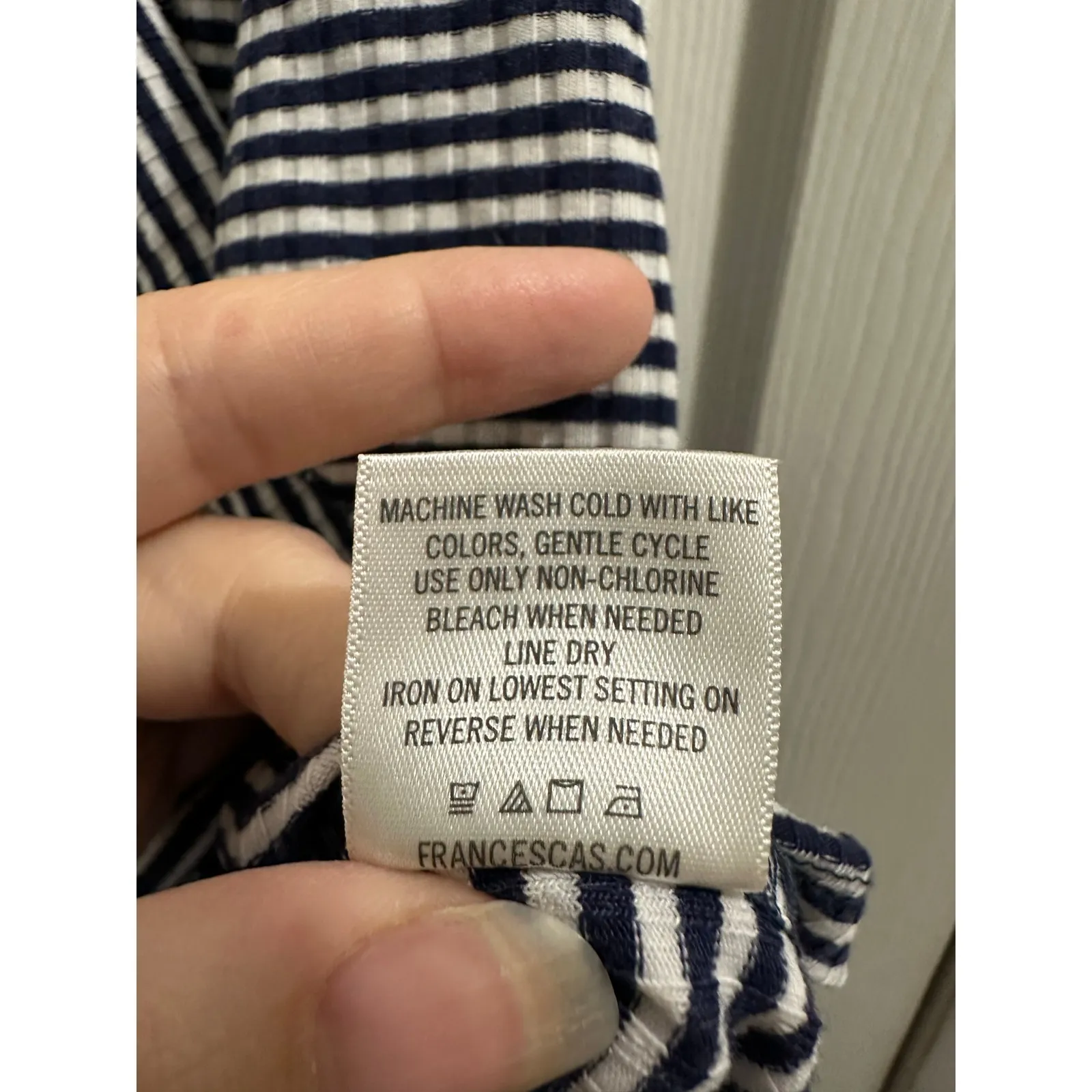 Mi Ami by Francesca’s Stretch Knit Striped Faux Wrap Striped Mini Skirt XS/S - Image 8