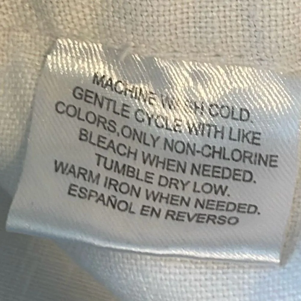 Charter Club Weekend Womens‎ Linen Patch Pocket Casual Cropped Pants White XL - Image 8