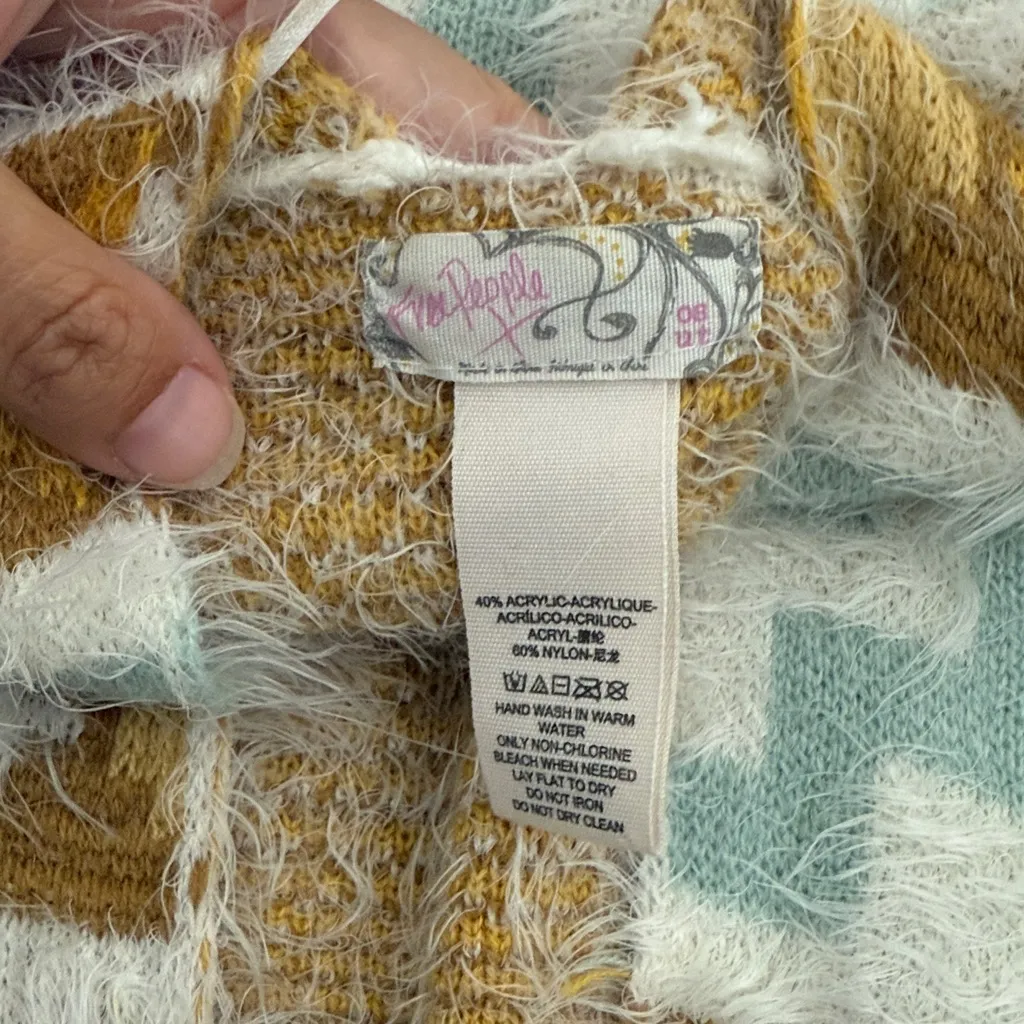 Free People Diamondback Cozy Kimono Sweater Fringed In Multi One Size - Image 5