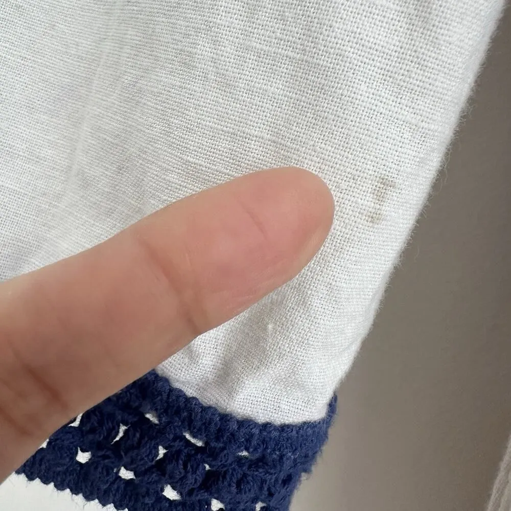 Anthropologie Maeve Olympia Dress XS Embroidered Cotton Linen Tunic Boho Resort - Image 10