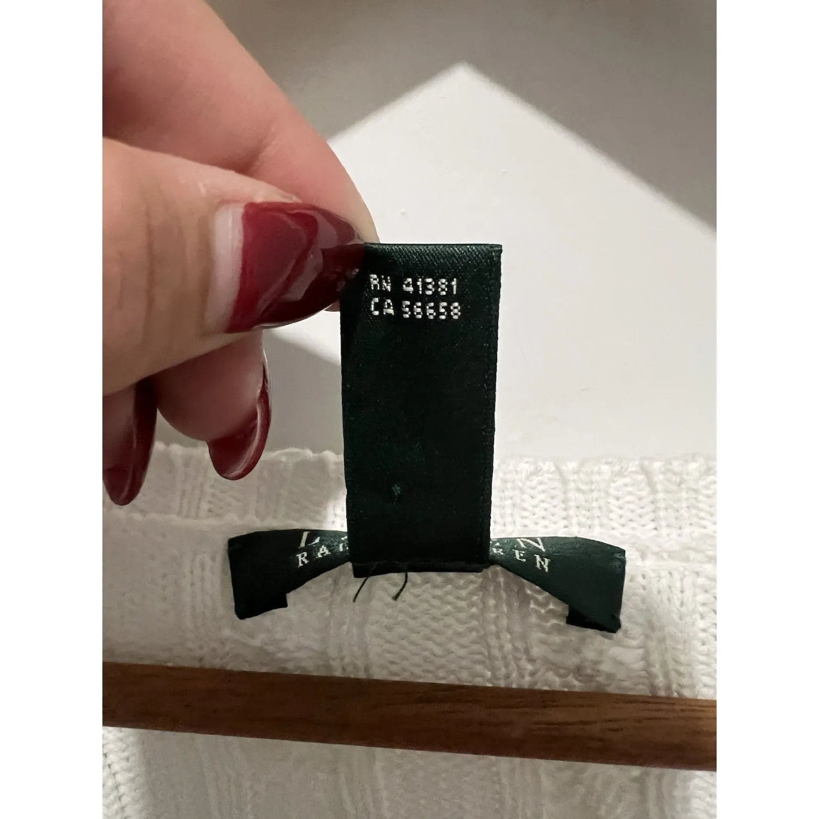 Lauren Ralph Lauren Cable-Knit Cotton V-Neck Sweater White Size 1X Preppy - Image 7