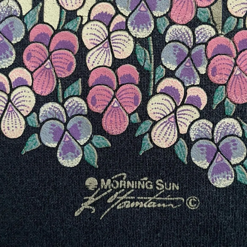 Vintage 80s 90s Cat Butterfly Layered Look Sweatshirt L Blue Size L - Image 5