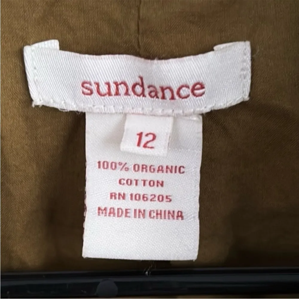 EUC Sundance Organic Cotton Crop Jacket / Top Green Size 12 - Image 7