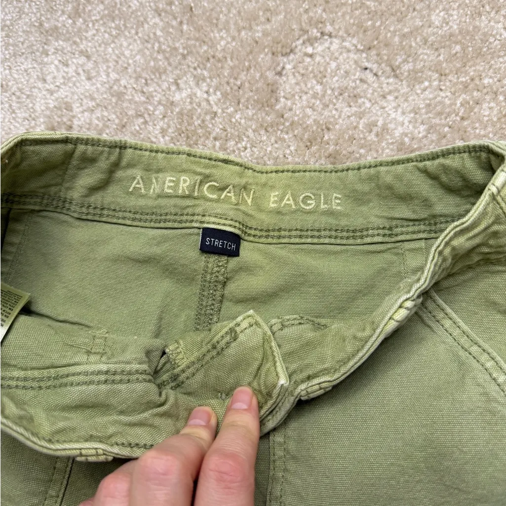American Eagle Outfitters Olive Cargo Shorts - Image 3