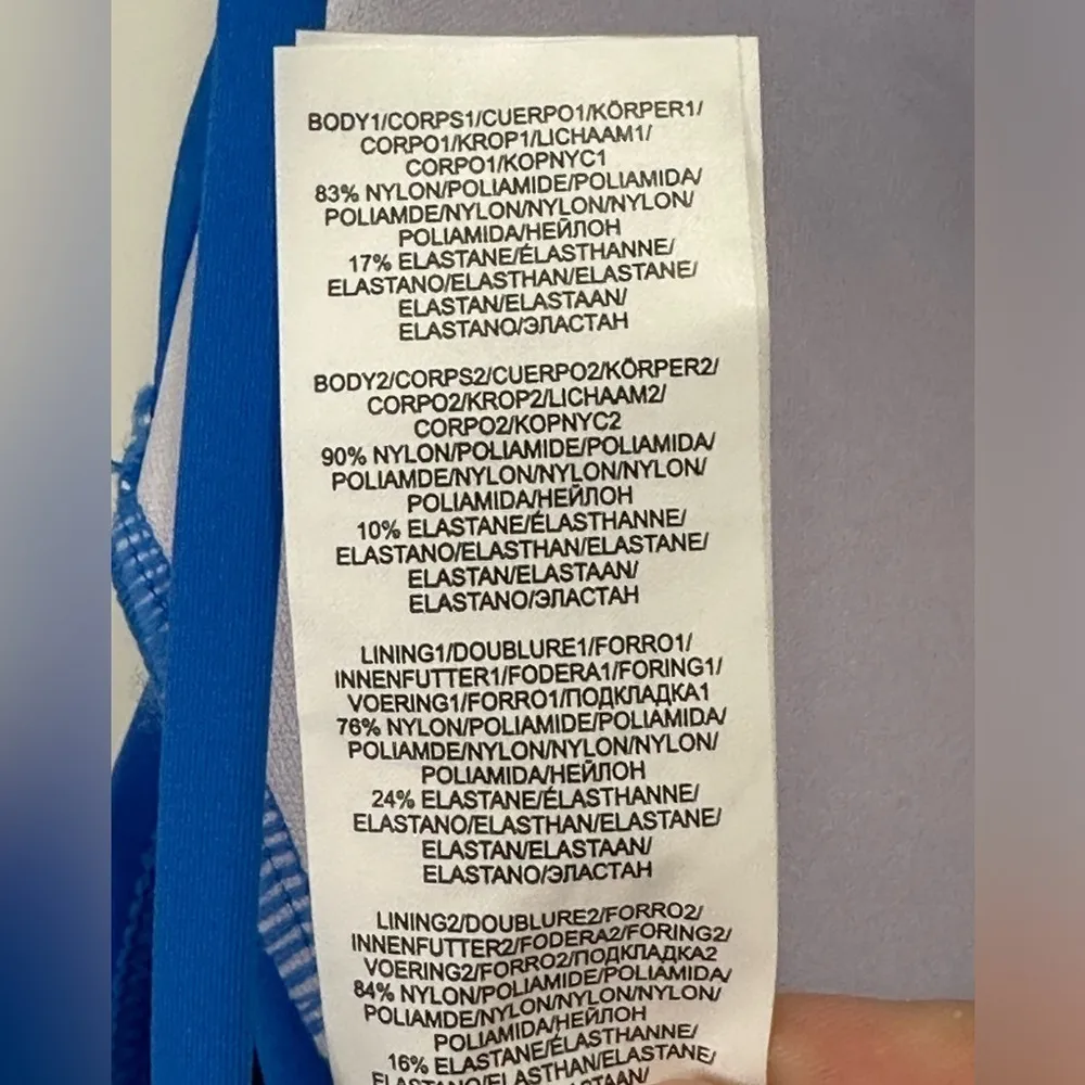 La Blanca Island Goddess Tankini Top Over-the-Shoulder Twist Capri Blue Size 8 - Image 12