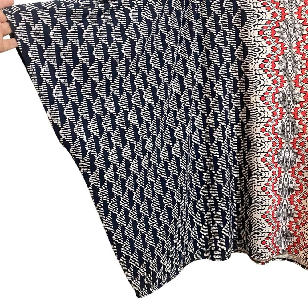 Alfani Woman Plus 3X Printed Cold Shoulder Blouse Black Pink Graphic Geo Print - Image 3