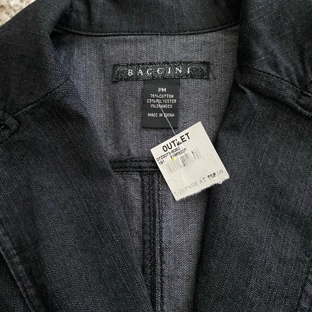 Baccini Black Denim Blazer - Image 3