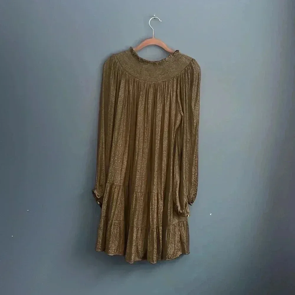 LOFT‎ green, long sleeve lightweight dress women’s size S - Image 4