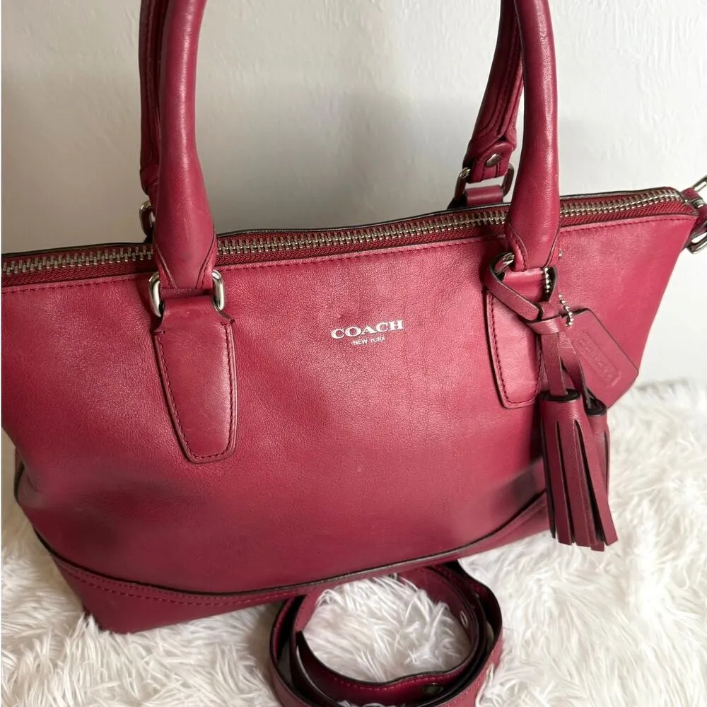 COACH Legacy Molly Duffle tote satchel purse handbag Cognac Glove Leather - Image 2